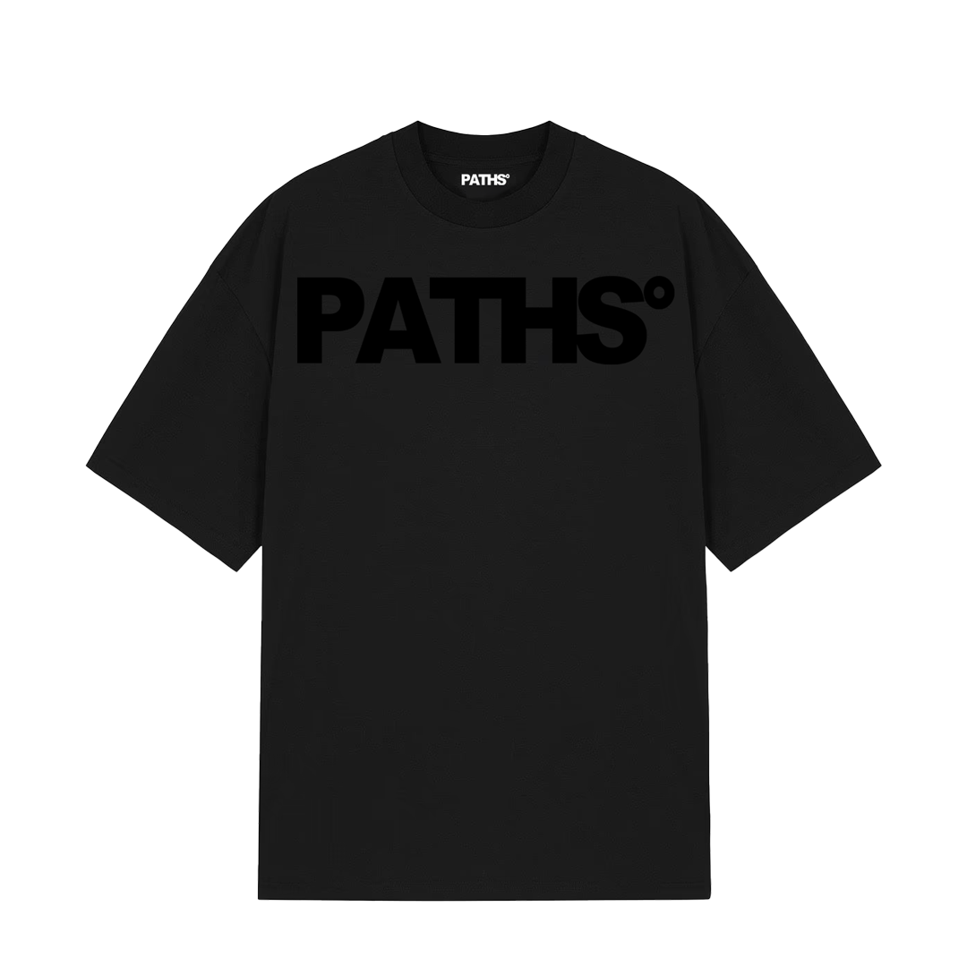 Paths° Logo T Shirt | Black/Black