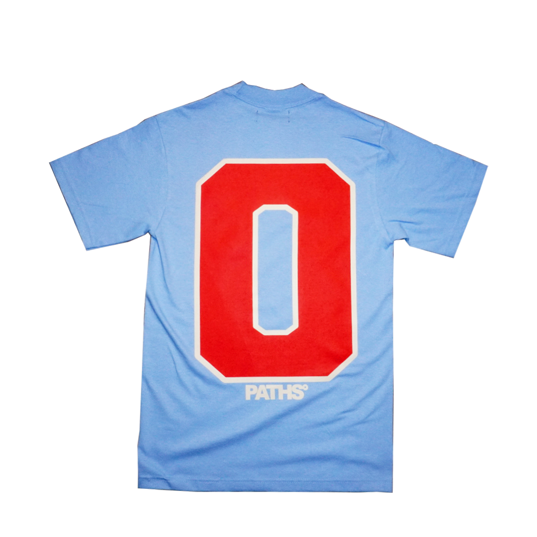 Paths° 0 T Shirt - Baby Blue/Red/Cream